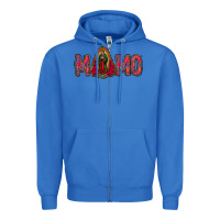 True Royal Lady Of Guadalupe Momo Zipper Hoodie - Jasminsmagicworld