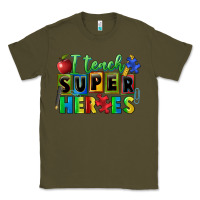 Army Green I teach super heroes Classic Tee - FaDigitalArtStudio