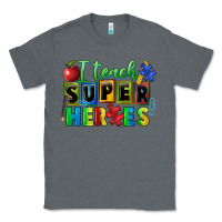 Charcoal Heather I teach super heroes Classic Tee - FaDigitalArtStudio