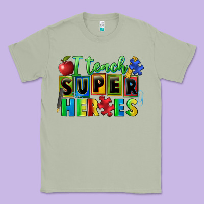 I Teach Super Heroes Classic Tee Designed By Fadigitalartstudio