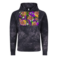 Cloud Black mardi gras sunflower cowhide leopard and glitter background Vintage Hoodie - Artiststas