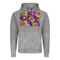 Cloud Rock mardi gras sunflower cowhide leopard and glitter background Vintage Hoodie - Artiststas