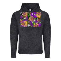 Vintage Black mardi gras sunflower cowhide leopard and glitter background Vintage Hoodie - Artiststas
