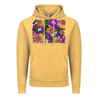 Vintage Mustard mardi gras sunflower cowhide leopard and glitter background Vintage Hoodie - Artiststas
