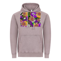Mardi Gras Sunflower Cowhide Leopard And Glitter Background Vintage Hoodie | Teevron