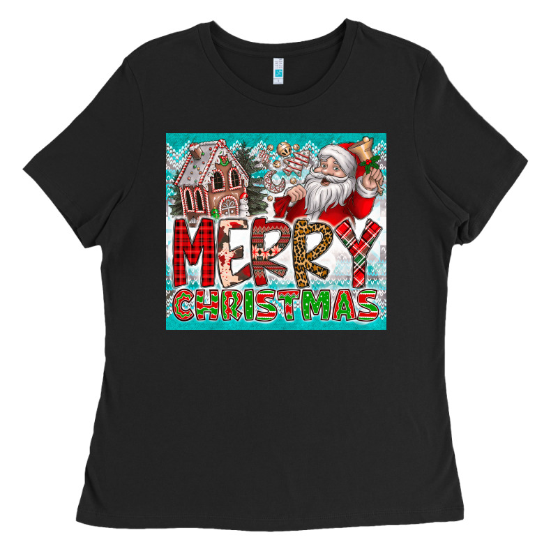 Merry Christmas Ladies Tee by CowhideDigitalArt | Teevron