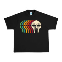 Black Retro Mask Doom Urban Heavy Tee - linhVisuals
