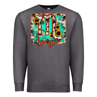 Charcoal Heather Scorpio turquoise cowhide Premium Sweatshirt - RanaPortraitStore