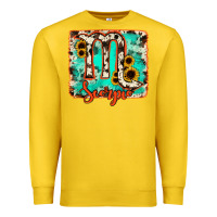 Lemon Scorpio turquoise cowhide Premium Sweatshirt - RanaPortraitStore