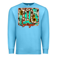 Ocean Blue Scorpio turquoise cowhide Premium Sweatshirt - RanaPortraitStore