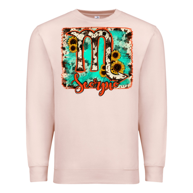 Scorpio Turquoise Cowhide Premium Sweatshirt by RanaPortraitStore | Teevron