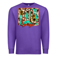 Purple Scorpio turquoise cowhide Premium Sweatshirt - RanaPortraitStore