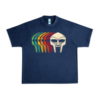Navy Retro Mask Doom Urban Heavy Tee - linhVisuals
