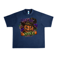 Navy lets get spooky Urban Heavy Tee - SublimationCraftShop