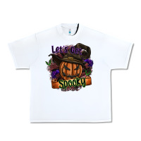 White lets get spooky Urban Heavy Tee - SublimationCraftShop