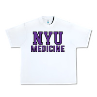 White nyu medicine Urban Heavy Tee - linhVisuals