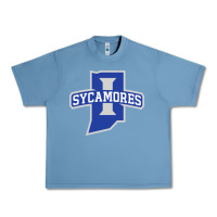 Pebble Blue indiana state sycamores Urban Heavy Tee - linhVisuals