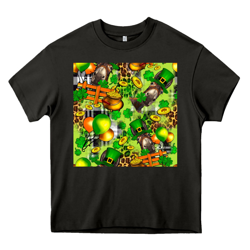 St. Patrick's Donkey With Shamrock Seamless Heavy Core Tee by FaDigitalArtStudio | Teevron