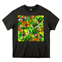 Asphalt St. Patrick's Donkey With Shamrock Seamless Heavy Core Tee - FaDigitalArtStudio