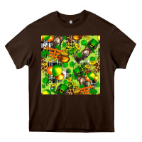 Chocolate Brown St. Patrick's Donkey With Shamrock Seamless Heavy Core Tee - FaDigitalArtStudio