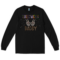 Black halloween daddy Long Sleeve Tee - CowhideDigitalArt