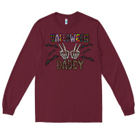 Burgundy halloween daddy Long Sleeve Tee - CowhideDigitalArt