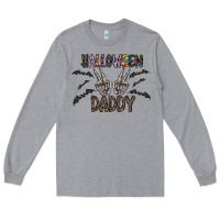 Heather Grey halloween daddy Long Sleeve Tee - CowhideDigitalArt