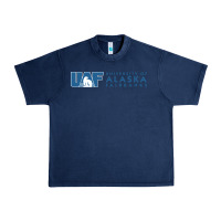 Navy University of Alaska Fairbanks Urban Heavy Tee - linhVisuals