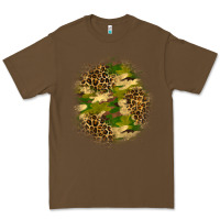 Cacao camouflage and leopard patch Premium Tee - BundleAndBundleShop