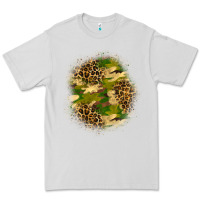 Dove Grey camouflage and leopard patch Premium Tee - BundleAndBundleShop