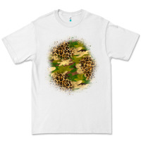 White camouflage and leopard patch Premium Tee - BundleAndBundleShop