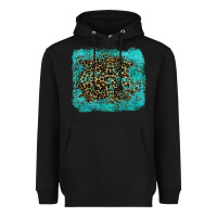 Black leopard turquoise Heavyweight Hoodie - RanaPortraitStore
