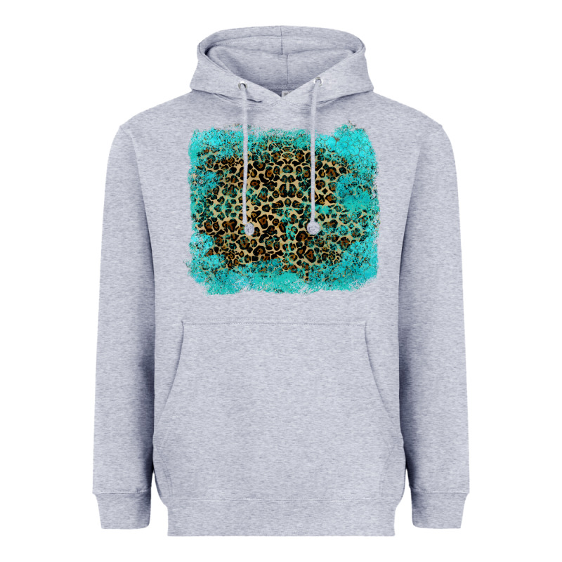 Leopard Turquoise Heavyweight Hoodie by RanaPortraitStore | Teevron
