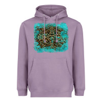 Lavender leopard turquoise Heavyweight Hoodie - RanaPortraitStore