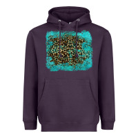 Plum leopard turquoise Heavyweight Hoodie - RanaPortraitStore