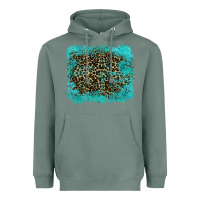 Sage leopard turquoise Heavyweight Hoodie - RanaPortraitStore