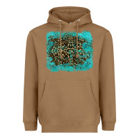 Toasted Coconut leopard turquoise Heavyweight Hoodie - RanaPortraitStore