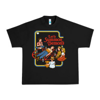 Black let's summon demons Urban Heavy Tee - linhVisuals