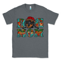 Charcoal Heather christmas dog mom dachshund Classic Tee - RanaPortraitStore