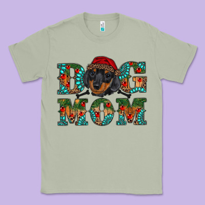 Christmas Dog Mom Dachshund Classic Tee Designed By Ranaportraitstore