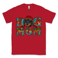 Red christmas dog mom dachshund Classic Tee - RanaPortraitStore