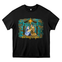 Black oh holy night western Heavy Core Tee - RanaPortraitStore