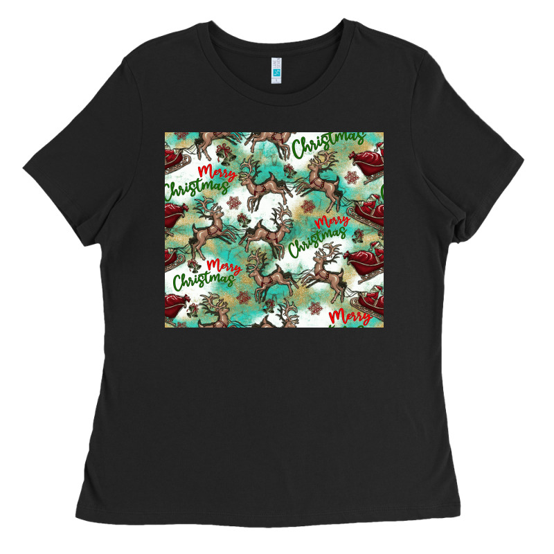 Christmas Magic Pattern Ladies Tee by CowhideDigitalArt | Teevron