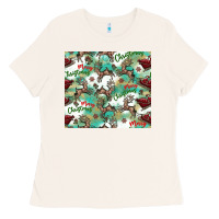 Bone christmas magic pattern Ladies Tee - CowhideDigitalArt