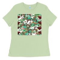 Matcha christmas magic pattern Ladies Tee - CowhideDigitalArt