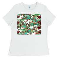 White christmas magic pattern Ladies Tee - CowhideDigitalArt