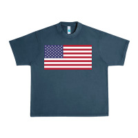 Midnight Navy american flag Urban Heavy Tee - linhVisuals