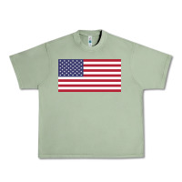 Oil Green american flag Urban Heavy Tee - linhVisuals