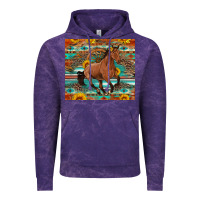 Cloud Purple galloping horse aztec sunflower Vintage Hoodie - Artiststas