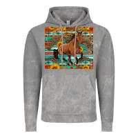 Cloud Rock galloping horse aztec sunflower Vintage Hoodie - Artiststas